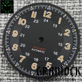 Gramock Classics Sterile 29mm Pilot Black Watch Dial Part for NH35/36 ETA PT5000 Miyota Mingzhu DG ST2130 Movement Part Hand Set. 
