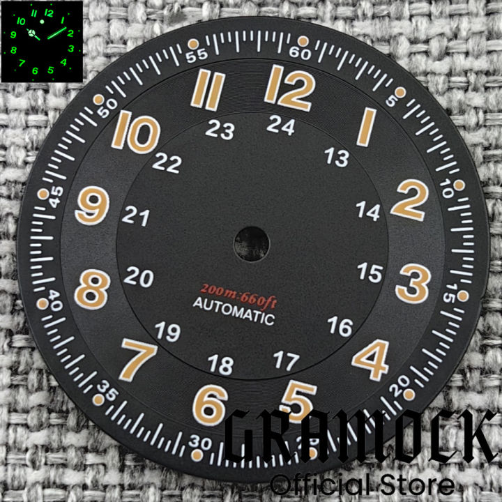 Gramock%20Classics%20Sterile%2029mm%20Pilot%20Black%20Watch%20Dial%20Part%20for%20NH35/36%20ETA%20PT5000%20Miyota%20Mingzhu%20DG%20ST2130%20Movement%20Part%20Hand%20Set%20-%20Image%203