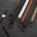Men Belts High Quality Genuine Leather LONG Large Pin Buckle Metal Automatic Buckle Male Belts Strap Male.