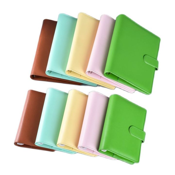 Macaroon%20Color%20A6/A5%20PU%20Leather%20DIY%20Binder%20Notebook%20Cover%20Diary%20Agenda%20Planner%20Paper%20Cover%20School%20Stationery%20-%20Image%203
