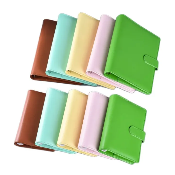 Macaroon%20Color%20A6/A5%20PU%20Leather%20DIY%20Binder%20Notebook%20Cover%20Diary%20Agenda%20Planner%20Paper%20Cover%20School%20Stationery%20-%20Image%203
