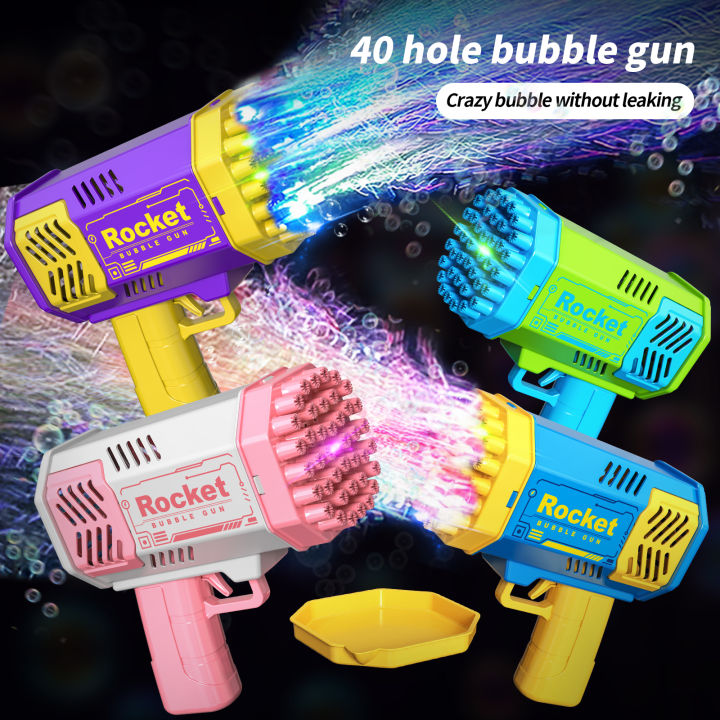 40 Hole Bubble Gun Outdoor Wedding Atmosphere Unisex Birthday Gift (Excluding Bubble Liquid and