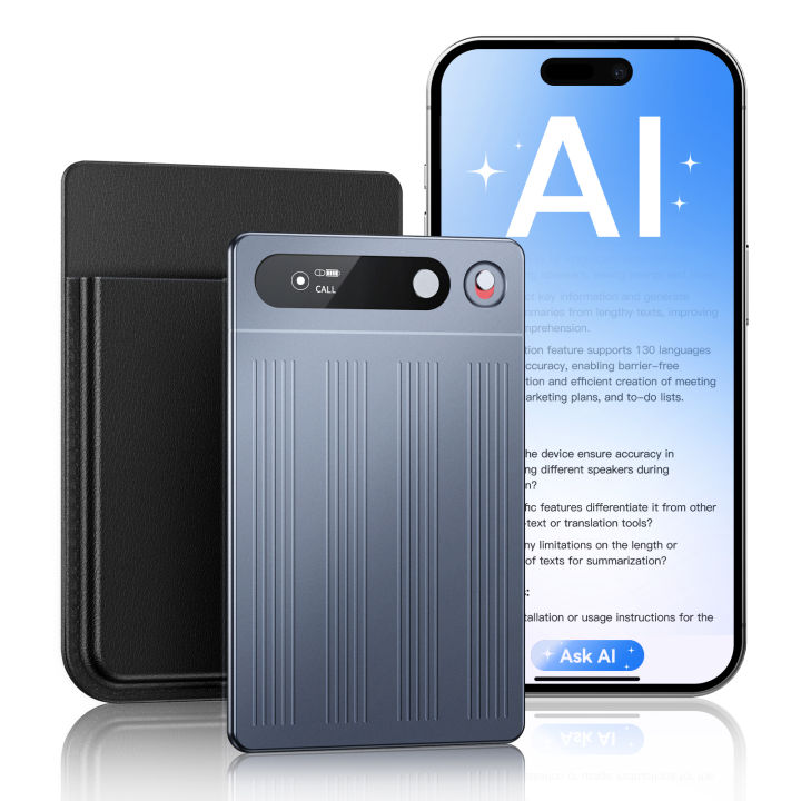 AI Voice Recorder with App Control Utilizing Advanced AI for Transcription And Summarization Portable Audio Recording Device