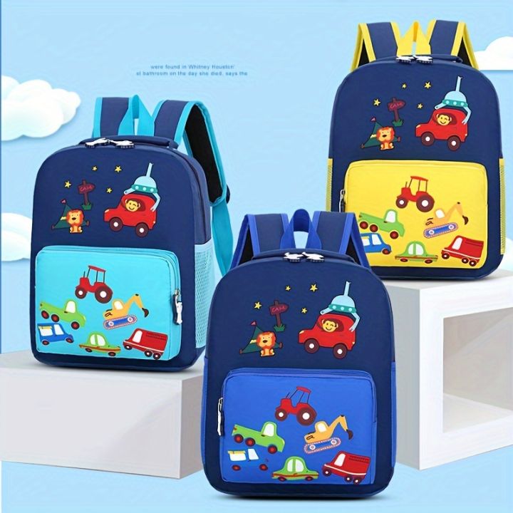 Lightweight Kids Backpack School Bag Children Cute Cartoon Animal Car Travel Rucksack Backpack For Kindergarten Boys Girls