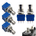 Miwayer 5/10Pcs 3PDT Footswitch Latching Stomp Switch-9 Pin True Bypass,Heavy Duty Metal for Guitar Pedal&Amplifier Replacement. 