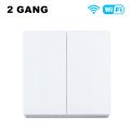 New Tuya WiFi Smart Light Switch EU Standard 1/2/3/4 Gang Push Button Switch APP Remote Control Work With  Home Alexa lightify. 