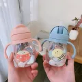 350ml Baby Bottles Drinking Cup Feeding Bottle With Straw Gravity Ball Wide-Caliber Kids Drinking Milk Water Dual-Use Bottle. 