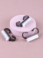 50Pcs/10Pcs Nail Cleaning Brushes Black Small Cleaner Tools Plastic Handle Powder Soft Remover Nail Art Manicure Tools.