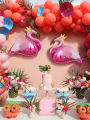 2pcs Flamingo Shaped Aluminum Foil Balloon, Large Balloon Used As Birthday , Party Decoration, Wedding. 