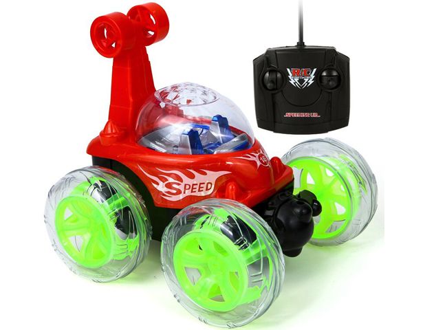 Stunt Remote control chargeable car for kids 3D and with music