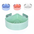 Triangle Corner Storage Shelf Self Adhesive 1pc Plastic Bathroom Kitchen Corner Organizer Wall Mounted Storage Rack. 
