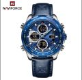 NAVIFORCE 9197L OEM Logo Business Military Quartz Leather Belt Watches Men Wrist Calendar Analog Clock Watch Band Relojes.
