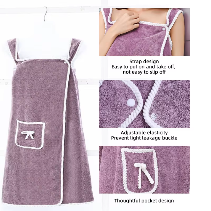 1Pc%20Women's%20Plus%20Size%20Wearable%20Bath%20Towel%20-%20Cute%20Bow%20Shower%20Skirt,%20Adjustable%20Bath%20Robe%20with%20Pocket.%20Soft%20Fabric%20for%20Home%20Use.%20-%20Image%203