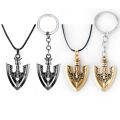 Anime JOJOS BIZARRE ADVENTURE Kujo Jotaro Arrow Metal Golden Choker Charm s Keychain.
