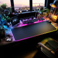 RGB Glow Gaming Desk Mat: Extra Large Thick LED Mouse Pad with Keyboard Space, Anti-Slip Base for PC Gamer. 