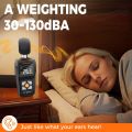 POROMETISTO-SL01 Digital Sound Level Meter Audio Measure Instrument Decibel Monitor 30-130dB Decibel Meter Portable Noise Meter. 