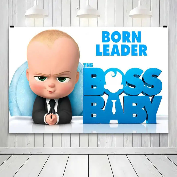 Baby Boss Theme Background Kids Happy Birthday New Year Party ...