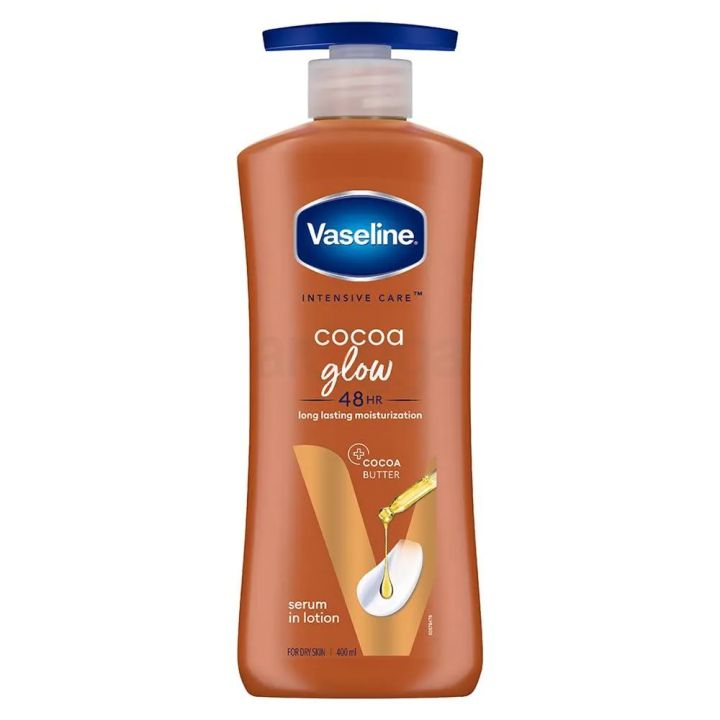Vaseline Intensive Care Cocoa Glow Moisturising Body Lotion with Pure Cocoa & Shea Butter 400ml