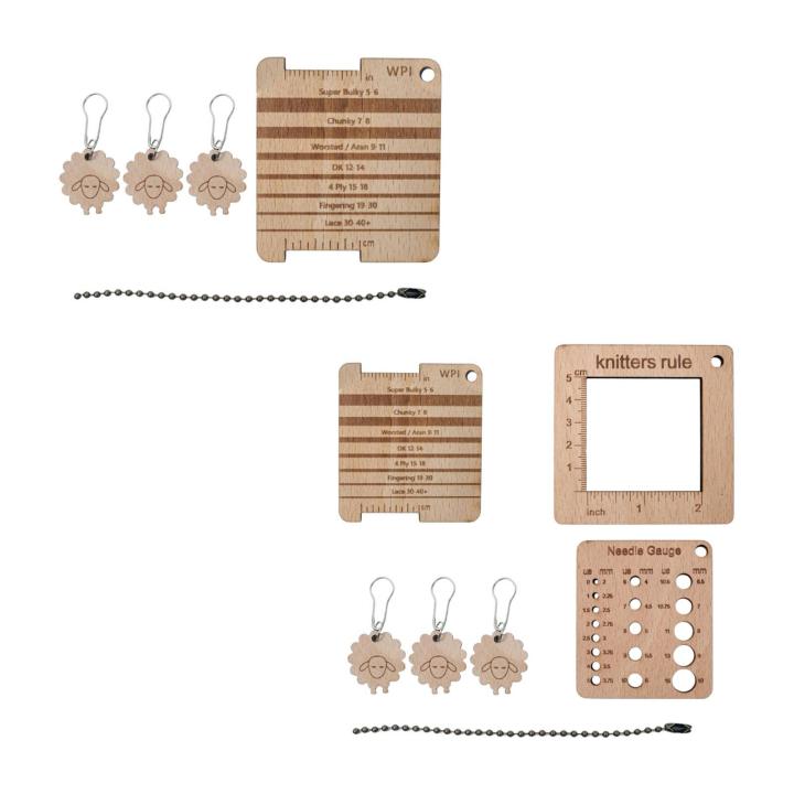Knitting Gauge Ruler Set DIY Craft Multipurpose Compact for Sweater ...