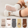 5 Pairs Kids Non-slip Socks Cotton Boys and Girls Cute Cartoon Patterned Comfy Breathable Baby Toddler Floor Socks. 