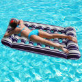 Inflatable Water Sleeping Bed PVC Floating Lounger Air Mattress Foldable Swimming Pool Air Mattress for Swimming Pool Party. 