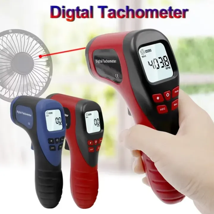 Handheld Digital Photo Tachometer RPM Meter 2.5RPM-99999RPM Non-Contact ...