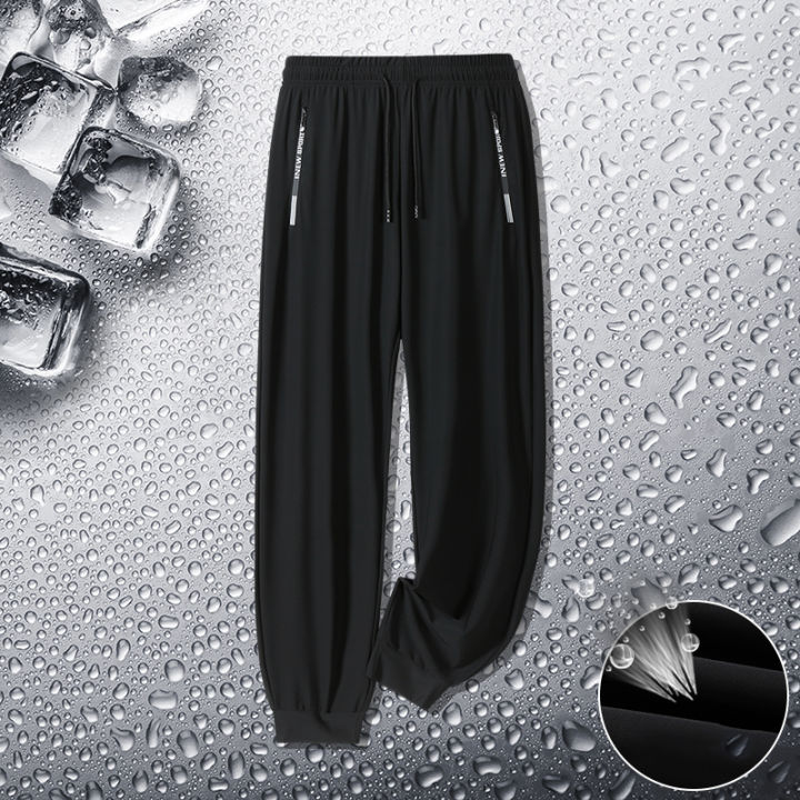 Summer%20Men%20Casual%20High%20End%20Ice%20Silk%20Pants%20Sports%20Pants%20Quick-Drying%20Men's%20Trousers%20Sweatpants%20Male%20Elastic%20Plus%20Size%208xl%207xl%206xl%20-%20Image%203