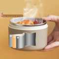 3 pcs Thermos Lunch Box Set Stackable Bento Box For Kids Adults School Picnic Fruit Salad Food Container Insulated Lunch Bag. 