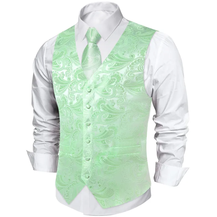 Fashion%20Tuxedo%20Suit%20Vest%20with%20Tie%20Handkerchief%20Blue%20Green%20Solid%20Red%20Black%20Silver%20Pink%20Paisley%20Luxury%20Waistcoat%20for%20Wedding%20Prom%20-%20Image%203