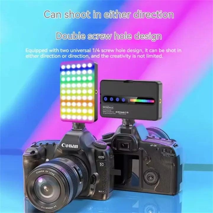 FGCLSY LED RGB Camera Light Full Color Output Video Light Kit Dimmable ...