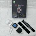 T55 ultra max Smart watc 2 straps 1 Earphones free with watch Bluetooth calling fitness tracker Health monitor men women Smartwatch. 