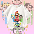 PopMart crybaby & Powerpuff Girls T-shirt, printed cotton 100%, can be worn on both men, comfortable, not shrink, baby girl T-shirt.. 