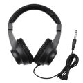 Wired Stereo Monitor Headphones Over-ear Headset with 50mm Driver 6.5mm Plug for Guitar Amplifier Electric Piano Audio Mixer. 