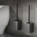 Bathroom Toilet Brush Holder Wall Mounted Household Cleaning Tools No Punching Install Space Aluminum Toilet Brushes WB8712. 