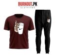 BURNOUT.PK NEW TRENDY SUMMER COLLECTION PRINTED TSHIRTS AND TROUSER TRACKSUIT FOR MENS. 