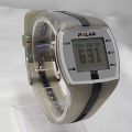 (L). Polar FT4 Digital Watch Unisex Brown, pink , gray Tone New Battery. 