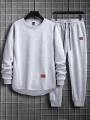 (Set Of 2) Men's Winter Warm Cotton Fleece Plain Sweatshirt Set.. 