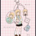 Anime K-ON Hirasawa Yui Akiyama Mio Tainaka Ritsu Nakano Azusa Kotobuki Tsumugi Acrylic Keyring Cosplay Keychain Accessory Props.