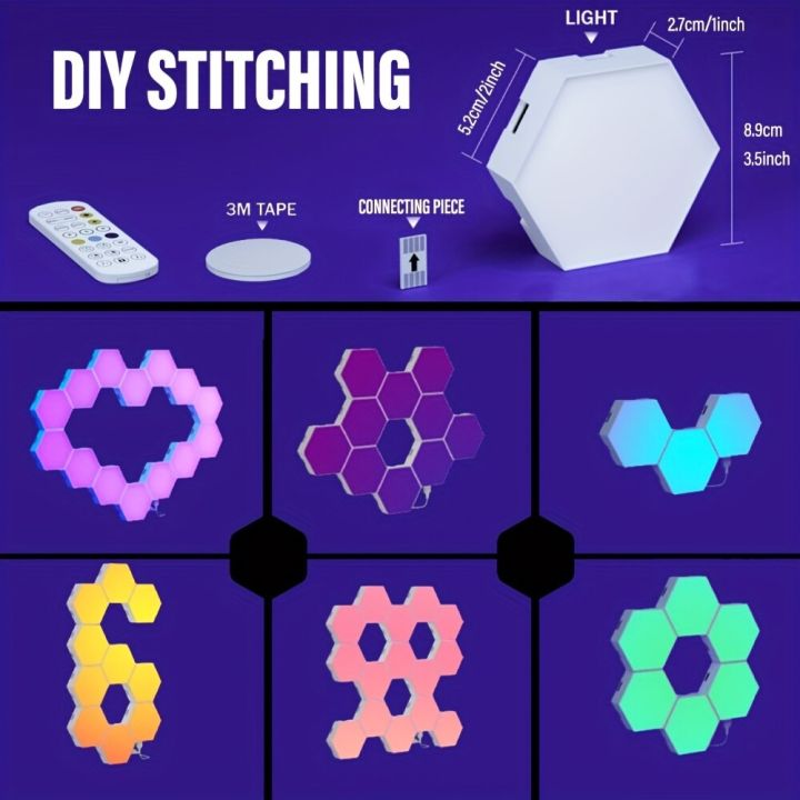 RGB%20Intelligent%20Hexagonal%20Wall%20Lamp%20Color-changing%20Ambient%20Night%20Light%20DYI%20Shape%20Music%20Rhythm%20APP%20Control%20For%20Game%20Room%20Bedroom%20-%20Image%203