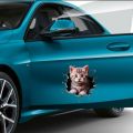 1pc 3D car sticker cute cat cat personalised block body scratch car motorbike SUV window laptop universal decoration sticker.