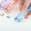 KHINSUN Paper Clipper Staplers Push Clamp File Documents Binding Tool Stapling Machine Paper Clips With Refills Office Supplies. 