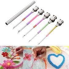 3D Embroidery Punch Needle - Set Of 4 with Metal Holder