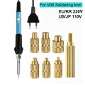 Heat Embedded Nuts Adaptors M2 M2.5 M3 M4 M5 M6 Head Insertion Tips Kit For 936 Soldering Iron Pen. 