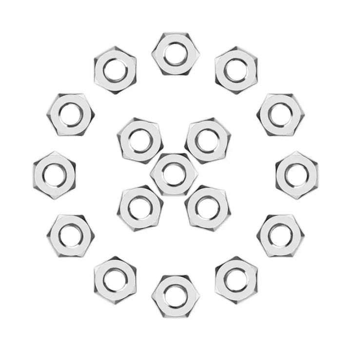 50%20Pieces%201/4"-20%20Stainless%20Hex%20Nut,%20Stainless%20Steel%20(304)%2018-8%20Nuts%20-%20Image%203