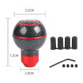 Universal 5 Speed Car Manual Gear Shift Knob Carbon Pattern Aluminum Wooden Gear Head Automatic Gear Level Knob Shift Lever. 
