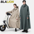 BLALION Thicken Oxford Waterproof Rain Gear Rain Poncho Unisex Fashion Rain Coat Long Raincoat Loose Oversized Hooded Rainwear. 