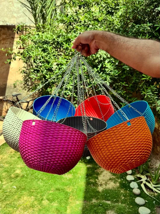 Gardening Hanging Pots with Chain Plants and flowers of Pack 1,2,4,6,10 ...