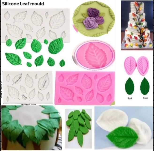 Leaf Mould Silicone Leaf Shaped Mold Fondant Cake 3D Silicone Mold Baking Decorating Tool