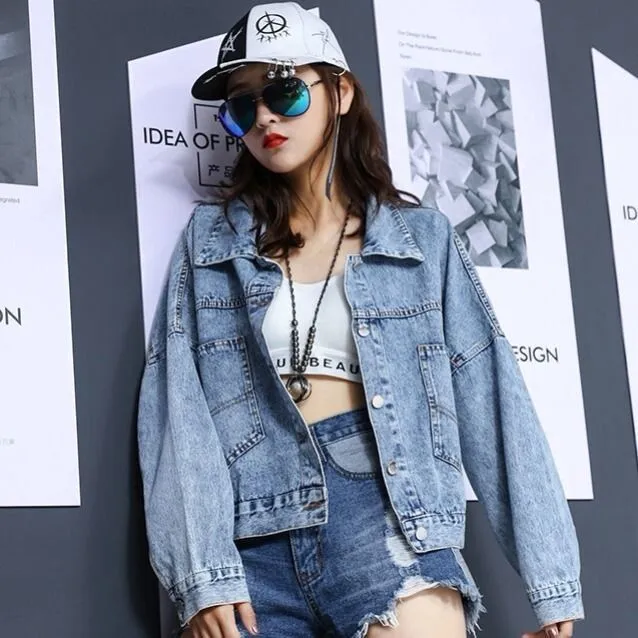 Women's%20denim%20jacket%20Korean%20version%20of%20the%20jacket%20Korean%20version%20of%20the%20long-sleeved%20sunscreen%20vintage%20collar%20striped%20shirt%20-%20Image%202