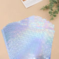 50pcs/set Toner Reactive Foil Sheets for Laser Printer Laminator Hot Stamping Holographic Foil Paper Rolls for DIY Card Crafts. 